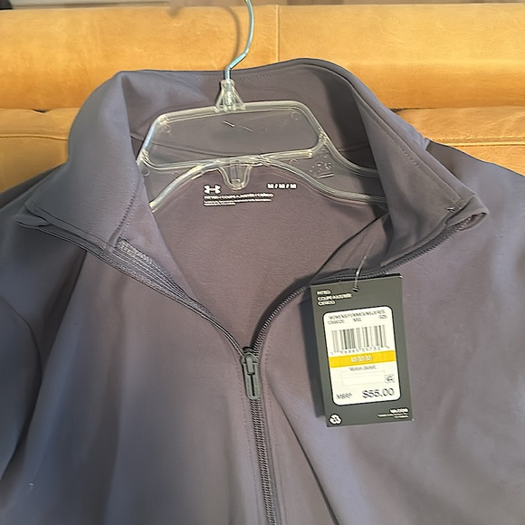 New Under Armour fitted gray motion jacket sz Med - Picture 2 of 4